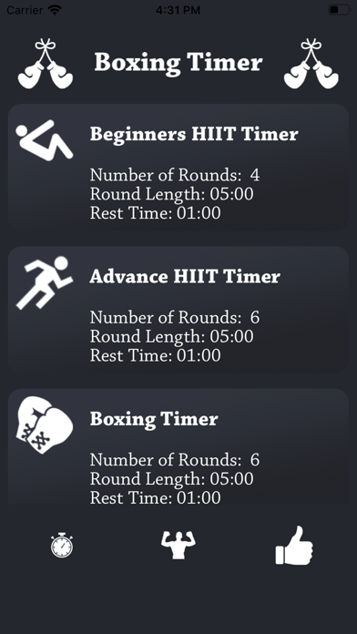 Boxing Round Interval Timer Screenshot