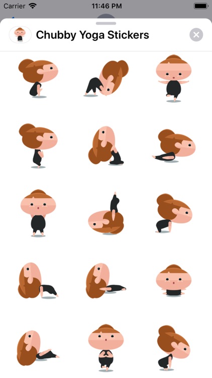 Chubby Yoga Stickers