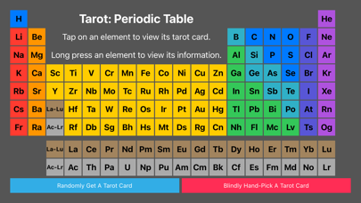 Tarot: Periodic Table Screenshot