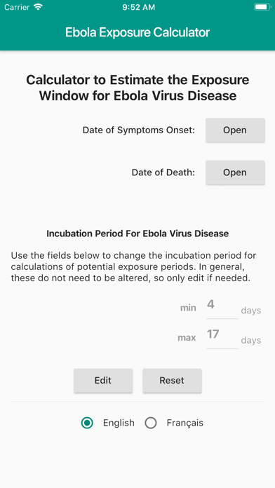 Ebola Exposure Calculator screenshot 2