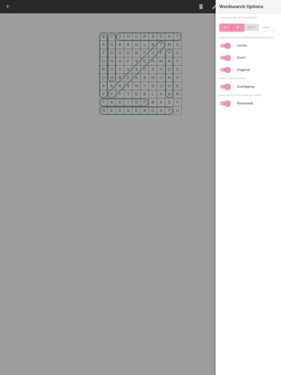 Word Search Maker iPad screenshot 6 - Education app