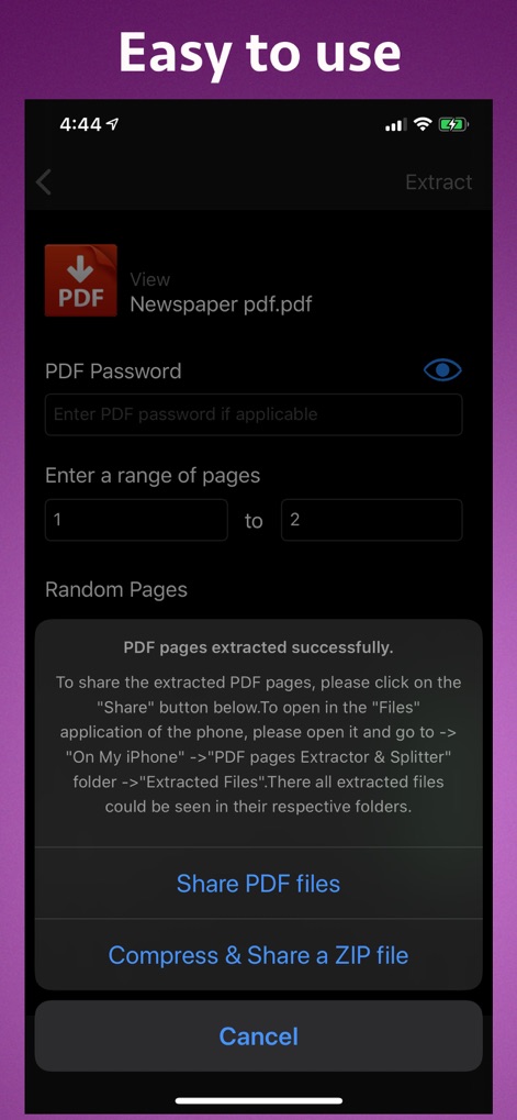 PDF pages Extractor & Splitter - Productivity App | MWM