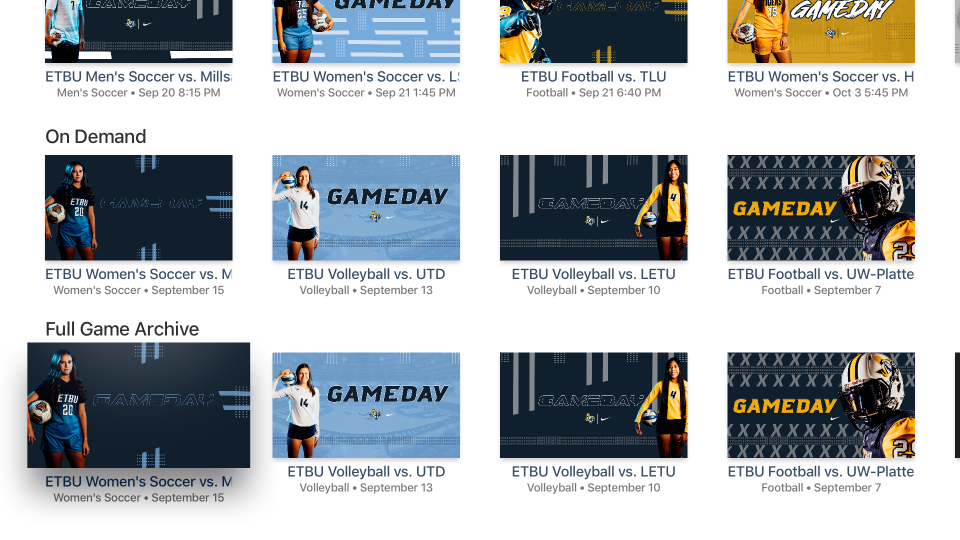 ETBU Athletics screenshot 13