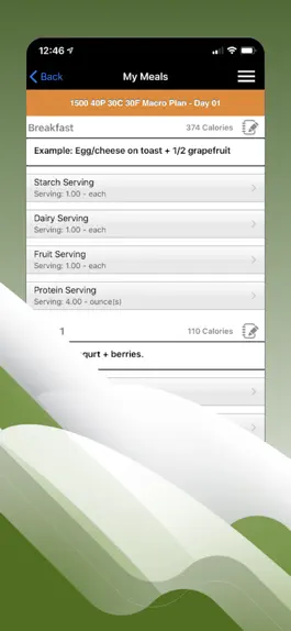 Game screenshot GOmealplansPlus apk
