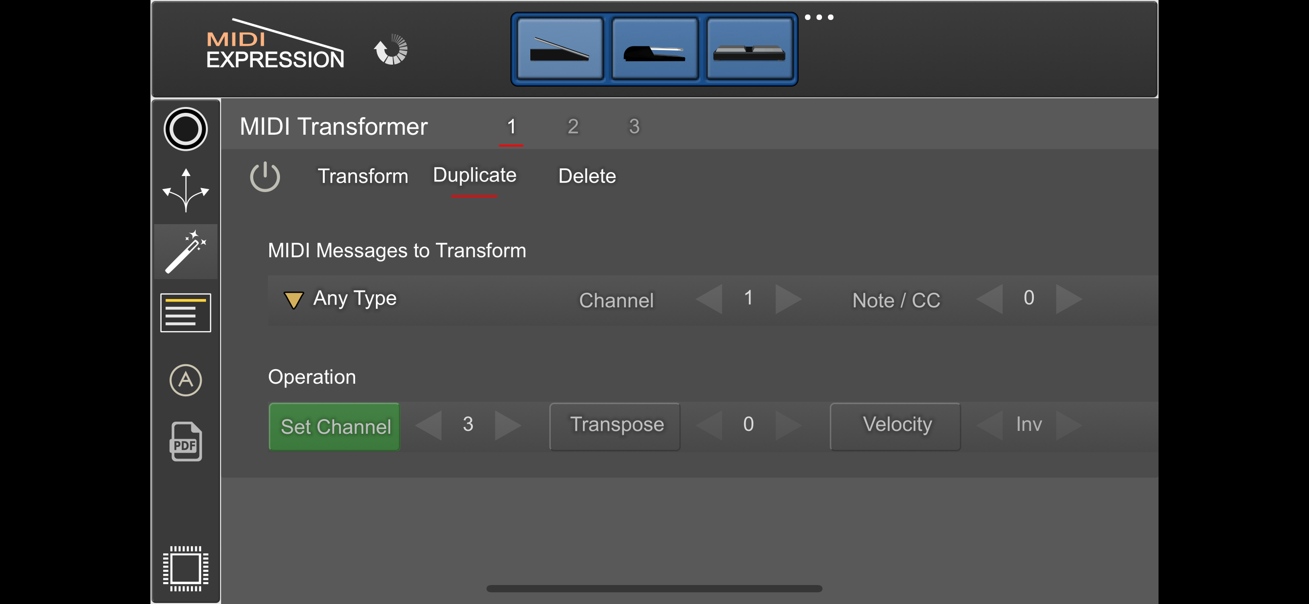 MIDI Expression Control