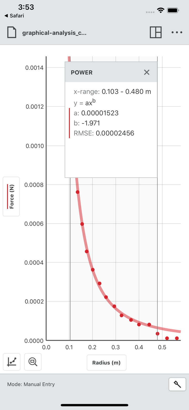 Vernier Graphical Analysis screenshot 3
