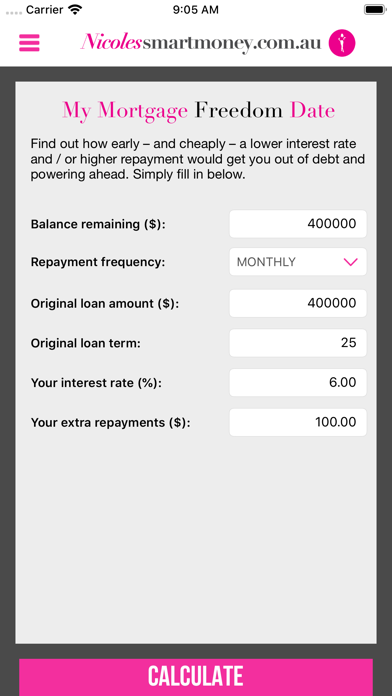 My Mortgage Freedom Date Screenshot