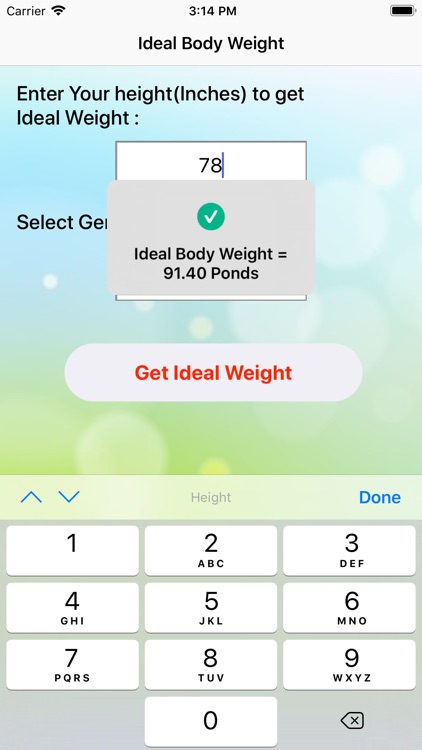 Calculate Ideal Weight