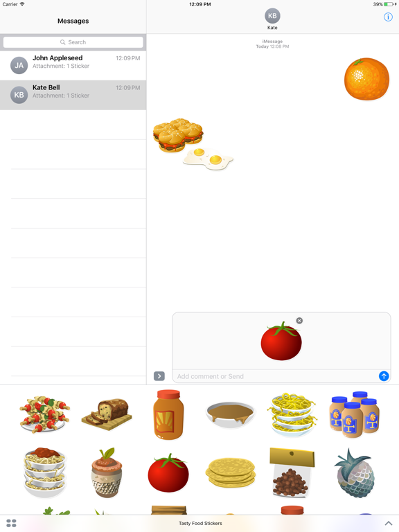 Screenshot #4 pour Tasty Food Stickers