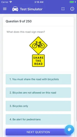 North Dakota DMV Practice Test screenshot 1