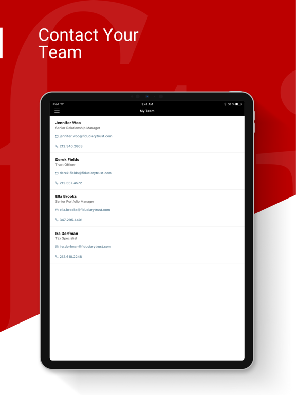 Fiduciary Trust International iPad screenshot 7 - Finance app