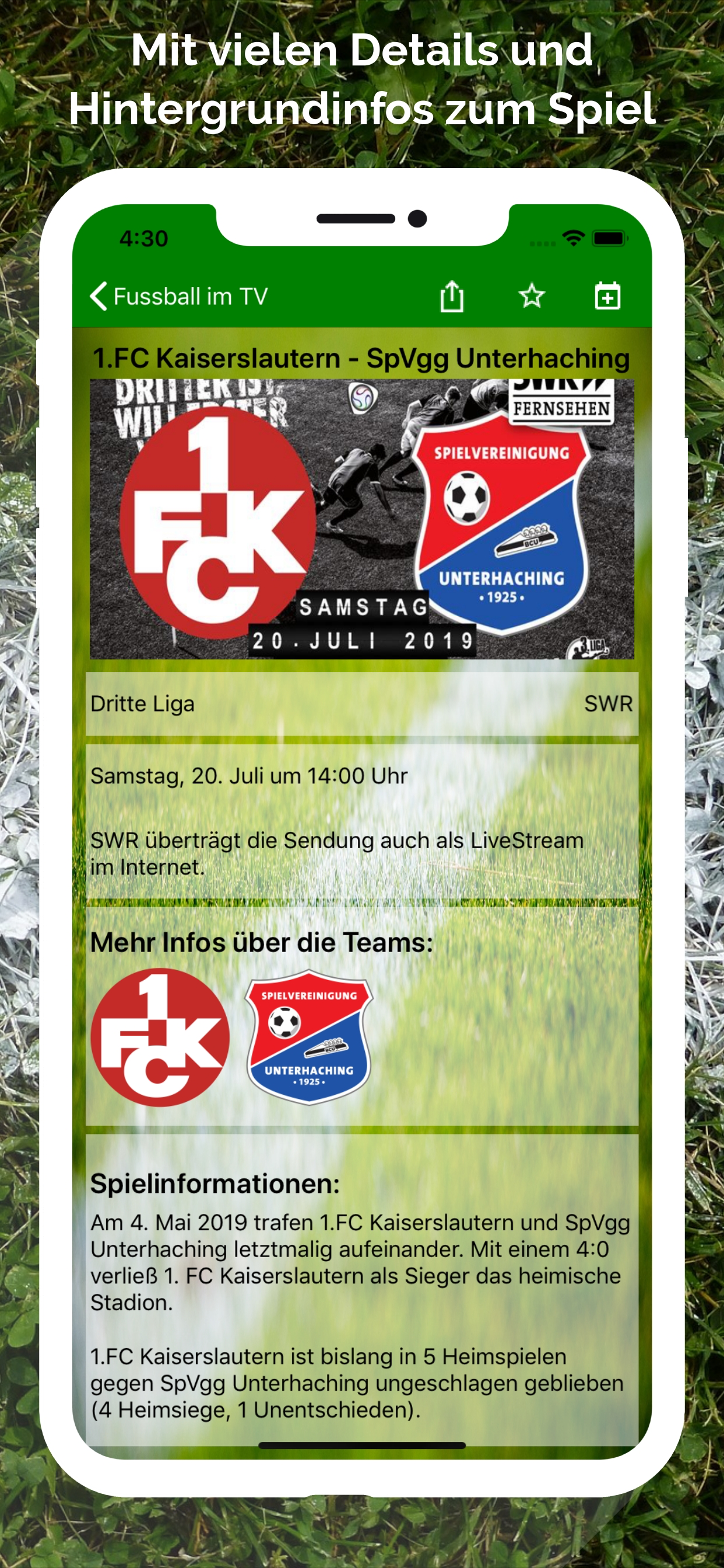 Fussball im TV live screenshot 5
