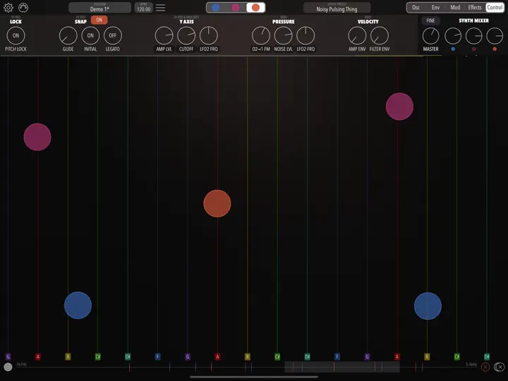 Capture d'écran de Shoom Synthesizer sur iPhone 2
