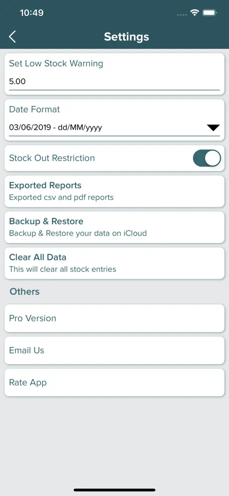 Simple Stock Manager