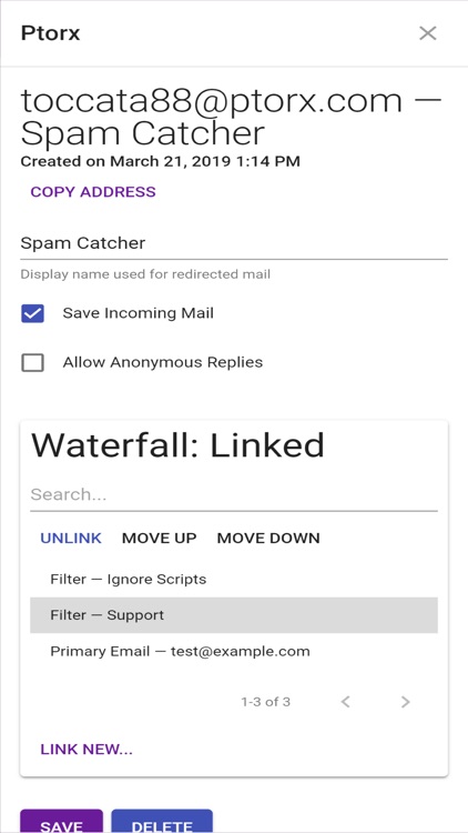 Ptorx - Email Aliases screenshot-6