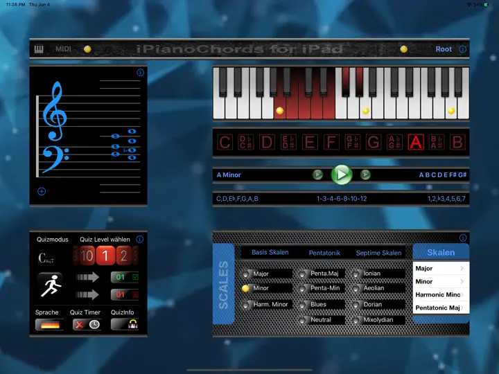 Screenshot von IPiano Chords HD auf dem iPhone 4