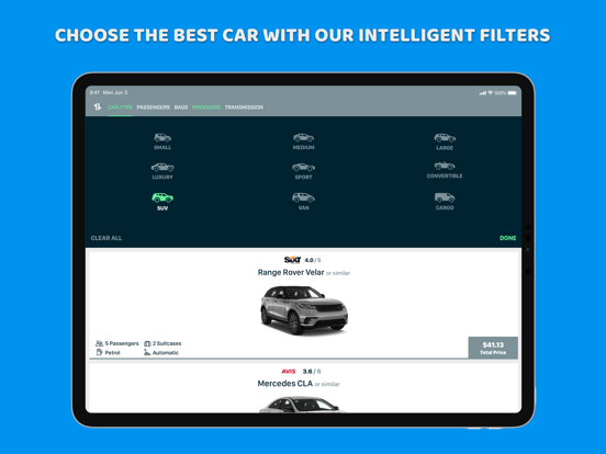 Bluvel | Rent car rental iPad screenshot 2 - Travel app