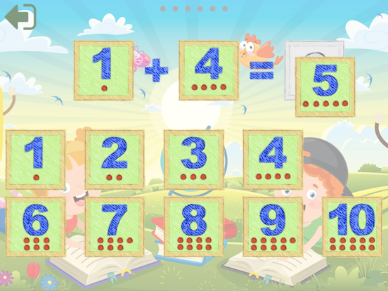 Math up to 10 in German iPad screenshot