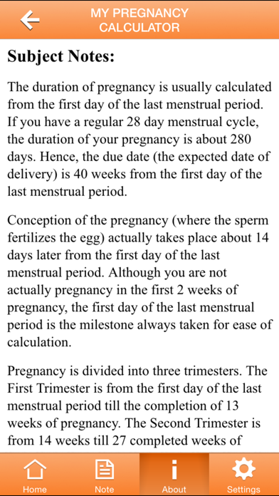 My Pregnancy Calculator Screenshot