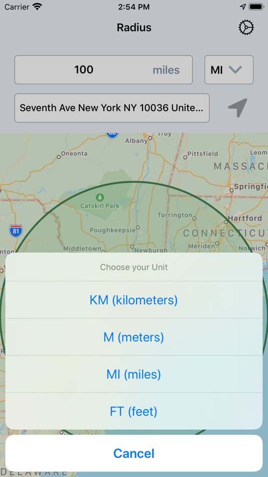 #2. Radius: Distance From Me (iOS) By: Historycentral.com