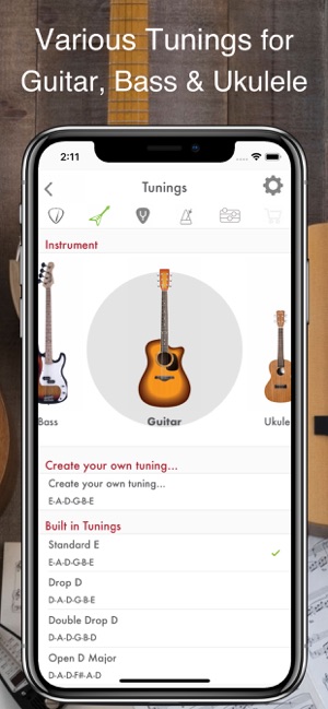 Gitarr, Bas & Ukulele Tuner i App Store