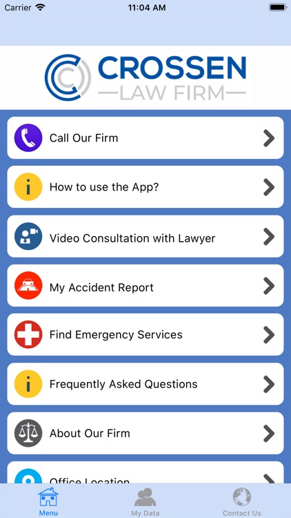 Crossen Law Firm Injury App