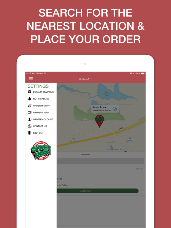 Silver Moon Cafe iPad screenshot 1 - Food & Drink app