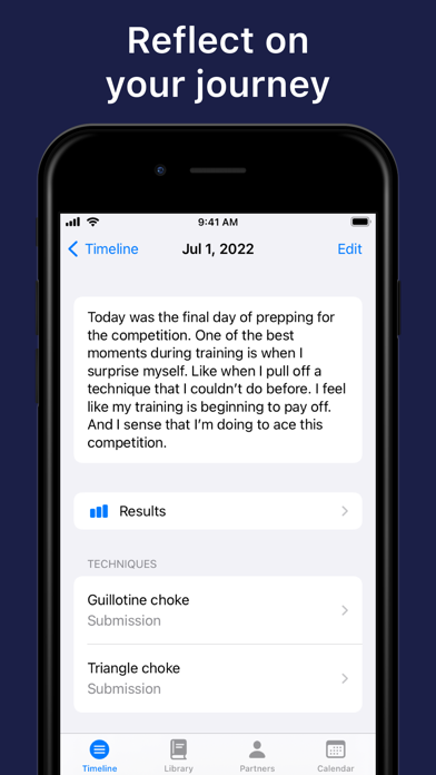 Martial Arts Training Journal Screenshot