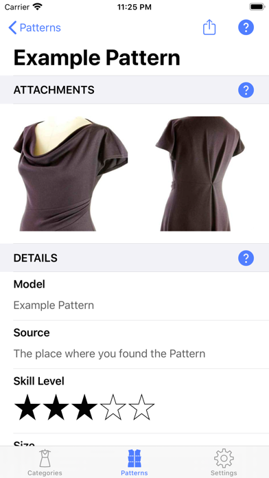 Sewing Patterns Screenshot