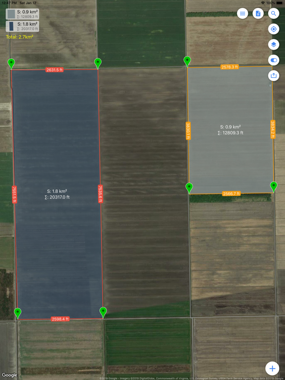 Screenshot #4 pour Planimeter for map measure