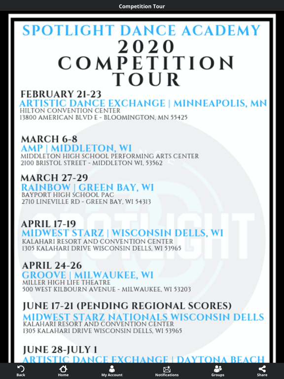Spotlight Dance Waunakee iPad screenshot 6 - Sports app