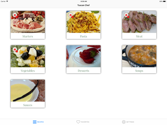 Tuscan Chef - Italian food iPad app afbeelding 1