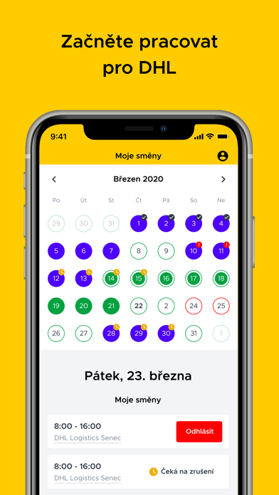 Screenshot #1 pour Směny DHL