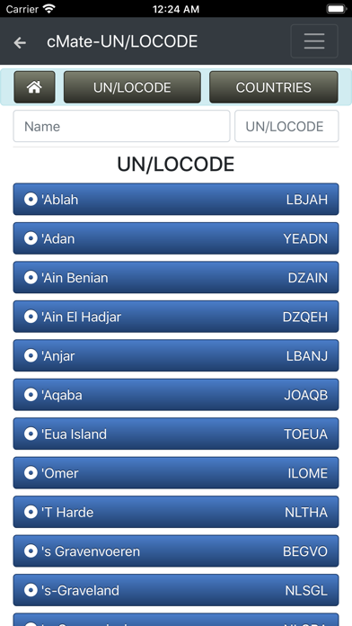 cMate-UN LOCODE Screenshot