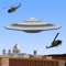 Fly over the skies of the city with a UFO, in full 3D, completing mission objectives