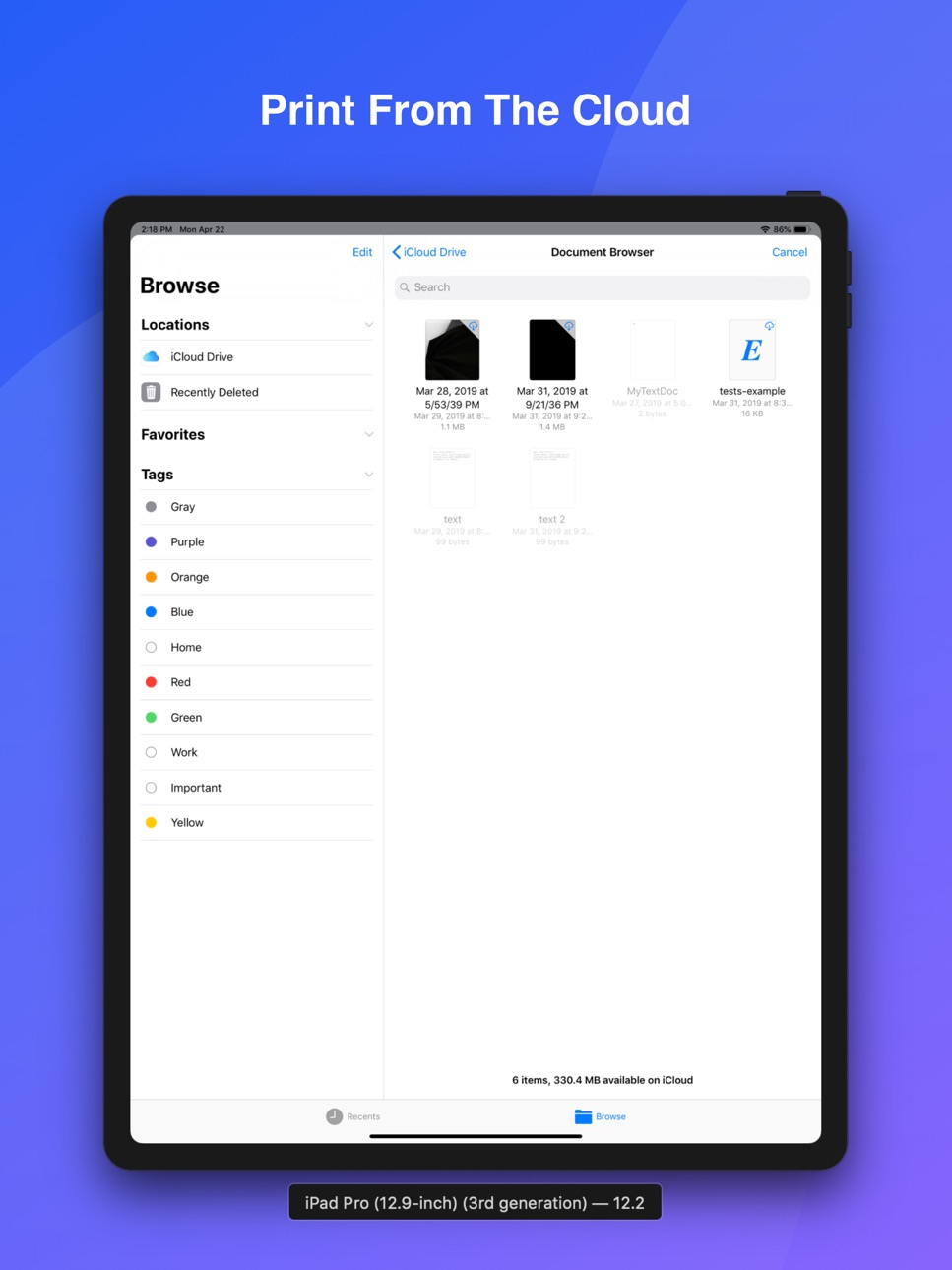 iPad screenshot