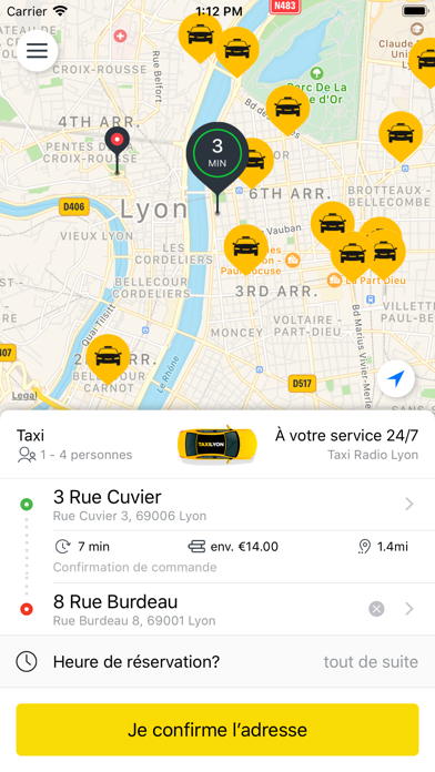 Screenshot #3 pour Taxi Lyon
