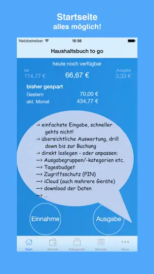 Screenshot von Haushaltsbuch To Go auf dem iPhone 6