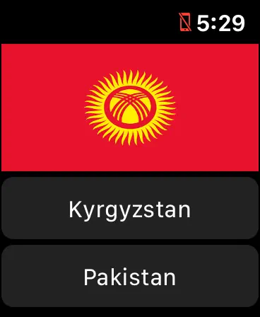 Screenshot #1 pour NationalFlagQuiz -watch game-