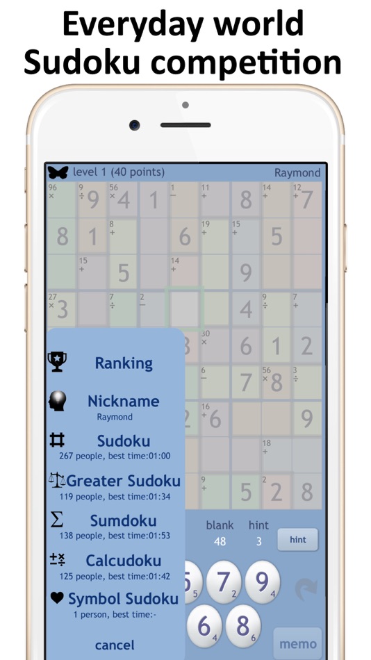 #4. Sudoku 9 (iOS) 由: Gyuhyeon Jeon