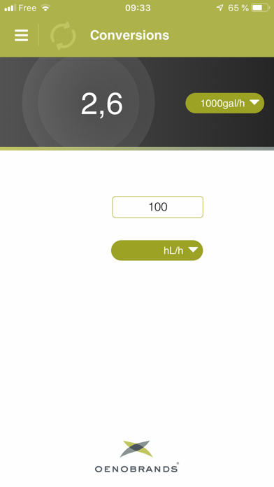 Oenotools screenshot