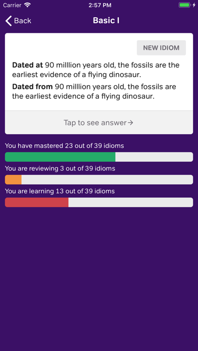 Screenshot #2 pour GMAT Idiom Flashcards