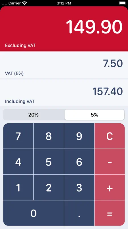 UK VAT Calculator screenshot 2 of 5