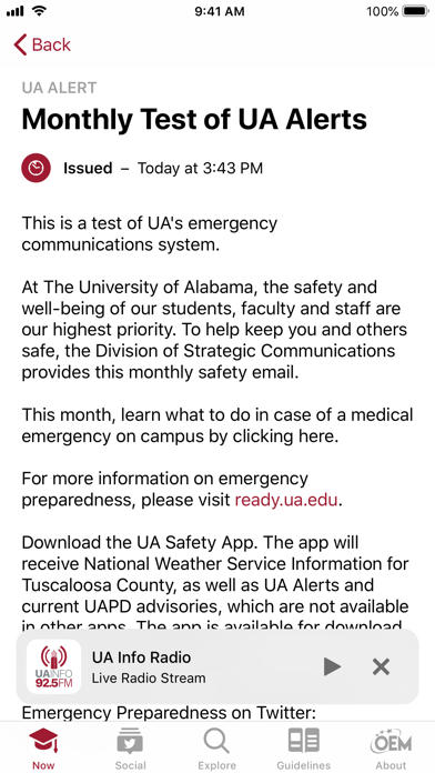 UA Safety Screenshot