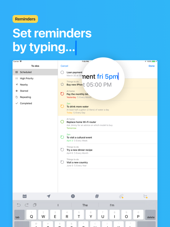 Pocket Lists iPad screenshot 4 - Productivity app