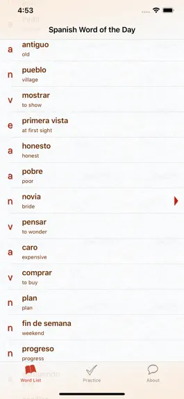 Game screenshot Spanish Word of the Day HD mod apk