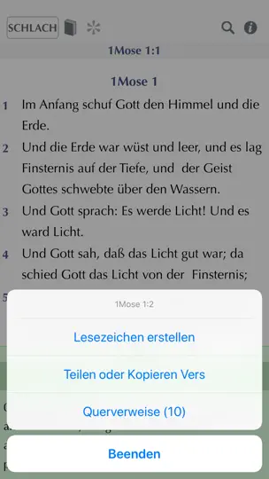 Screenshot von Online Bibel auf dem iPhone 2