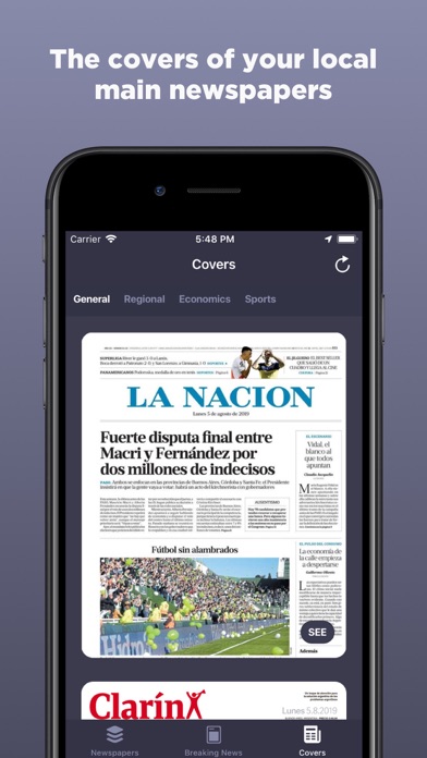 Argentine Newspapers Screenshot