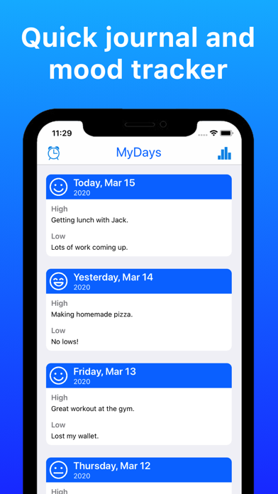 Screenshot #1 pour MyDays - The Quick Journal