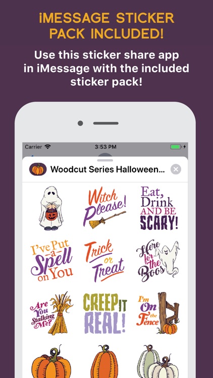Woodcut Halloween Stickers screenshot-3
